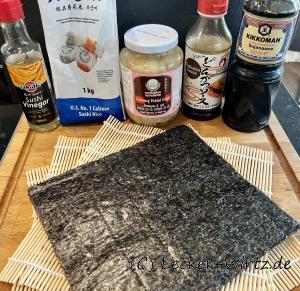 Zutaten für Sushi