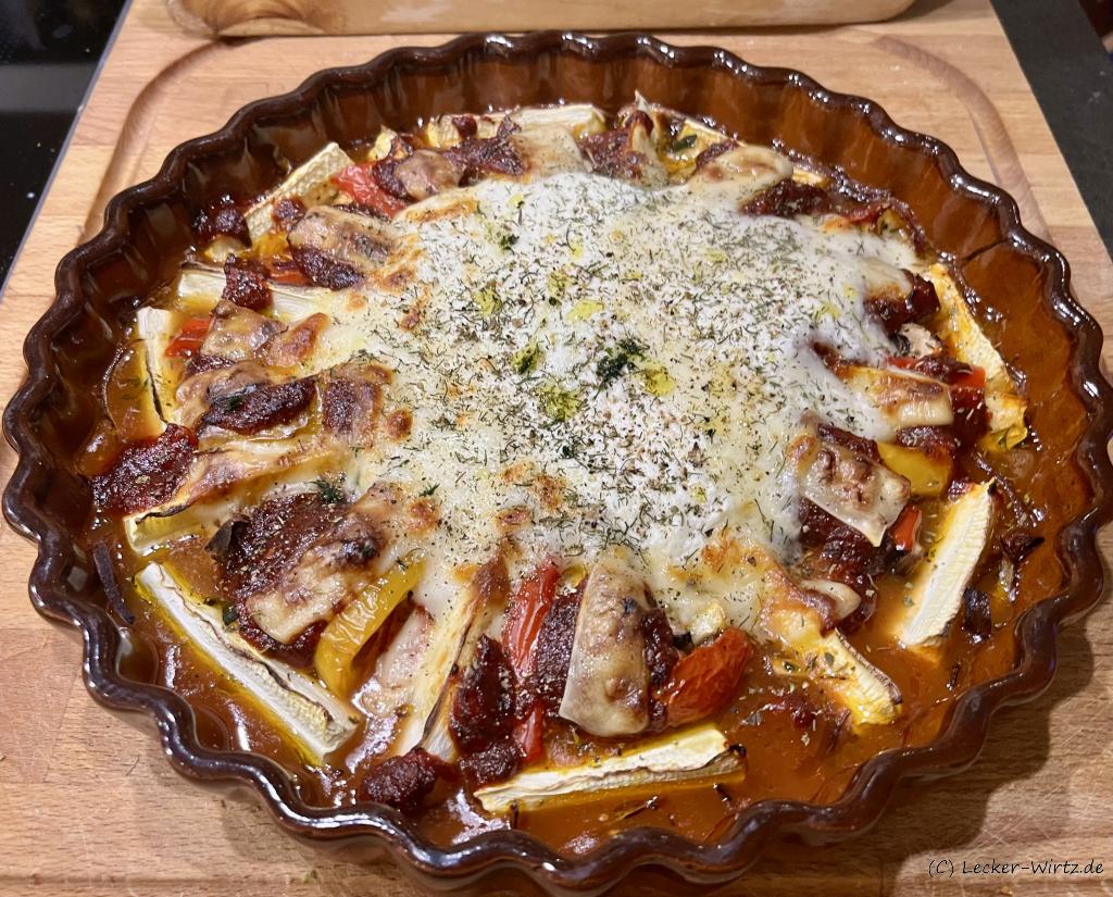 Mediterranes Ofengemüse mit Burrata