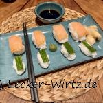 Gurken Nigiri und Lachs Nigiri - Sushi selber machen