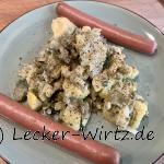 Französischer Kartoffelsalat mit grünen Bohnen