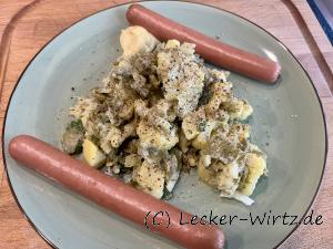 Französischer Kartoffelsalat mit grünen Bohnen