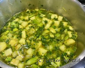 Brokkoli Lauch Suppe köcheln lassen