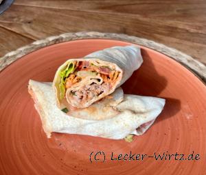 Dürüm Rolle mit Thunfisch und Salat