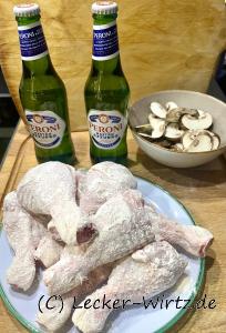 Zutaten für Pollo alla birra