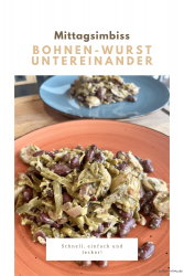 Bohnen-Wurst untereinander