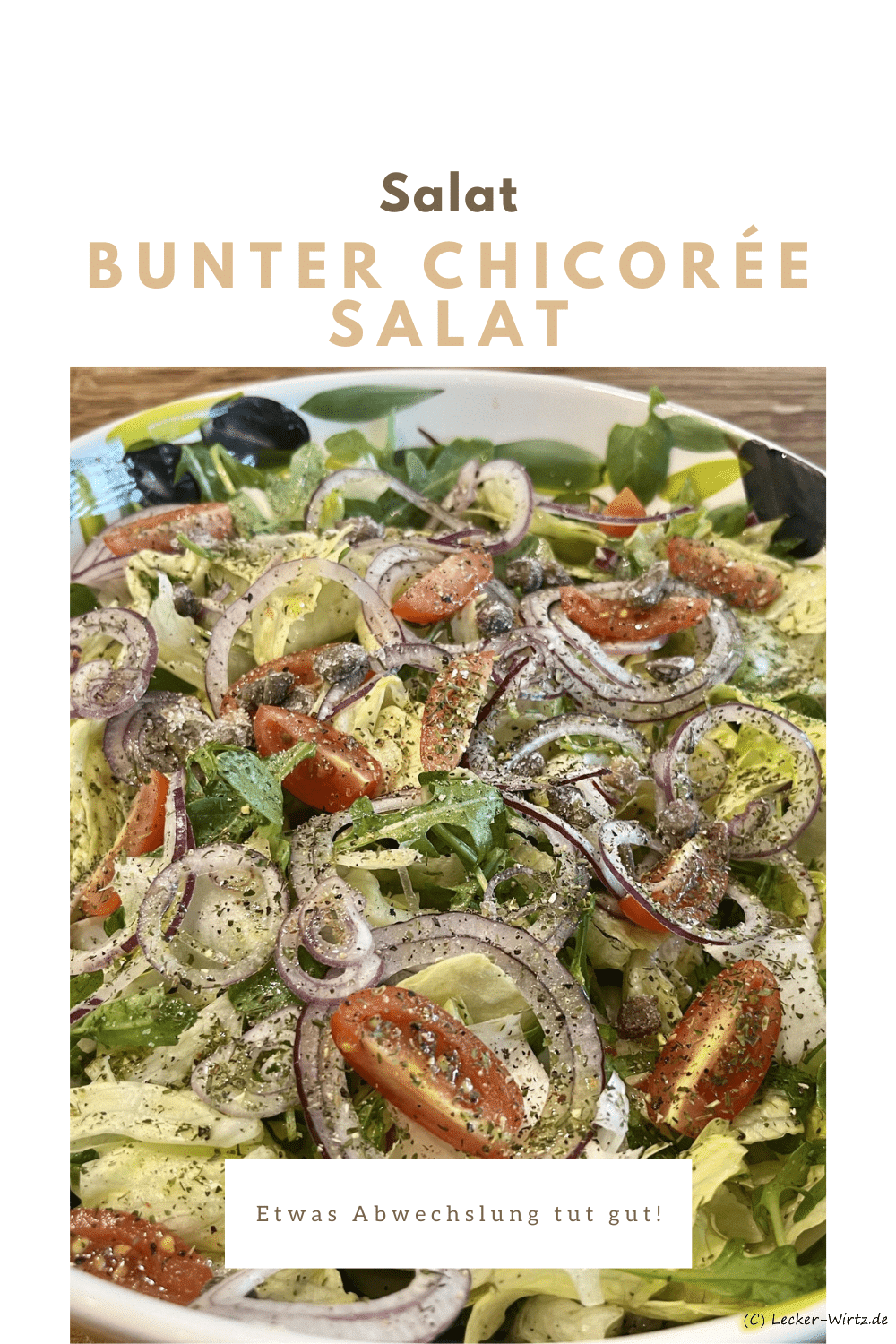 Bunter Chicorée Salat mit Kapern
