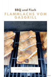 Flame salmon from the gas grill