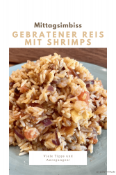 Gebratener Reis mit Shrimps und Ei