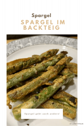 Grüner Spargel im Backteig