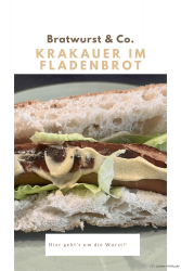 Krakauer mit Senf im Fladenbrot