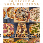 Eine Collage von neun verschiedenen Pizzen. Auf der Seite werden sie einzelnen Pizza Rezepte verlinkt.