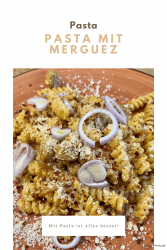 Pasta mit Merguez-Bällchen und Parmesan-Tomatensauce