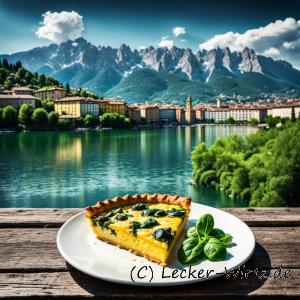 Polentatarte mit Spinat und Pilzen