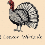 Das Bild zeigt eine Skizze einer Pute. Im Artikel wird das Putenfleisch und die Verwendung näher beschrieben. Mit Rezepten.