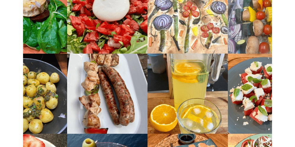 Eine Collage von 16 Bildern zum Thema Essen, Trinken und Rezepte von Lecker-Wirtz.