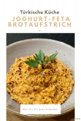 Scharfer Joghurt-Feta Brotaufstrich – yoğurt-peynir ezmesi