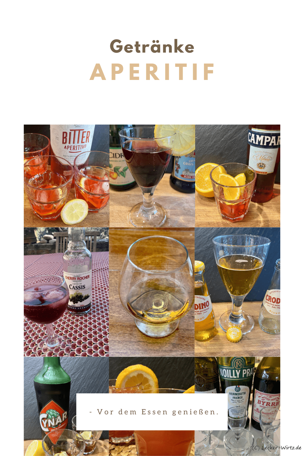 Aperitif - Vor dem Essen