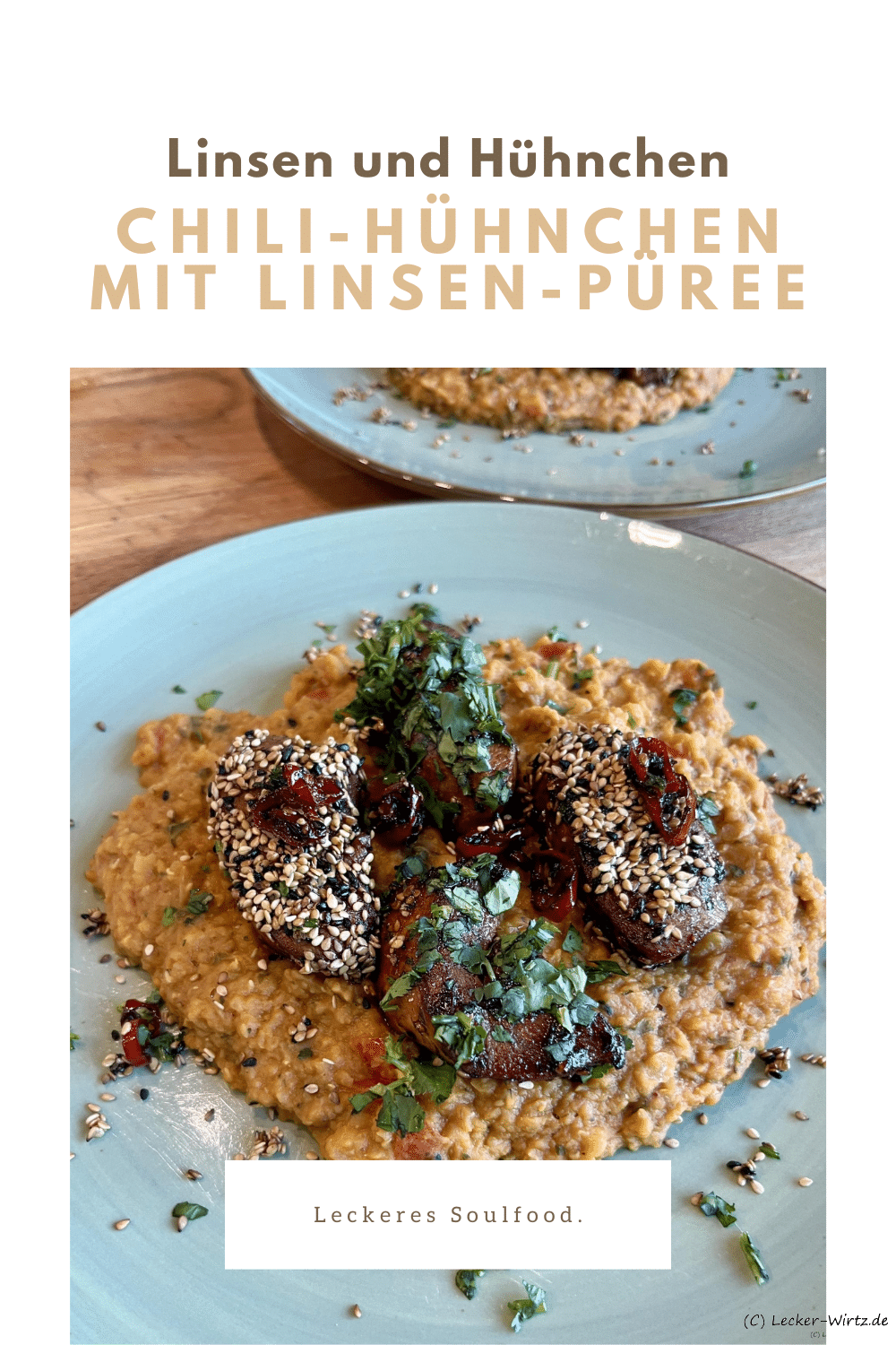 Chili-Hühnchen mit Linsen-Püree