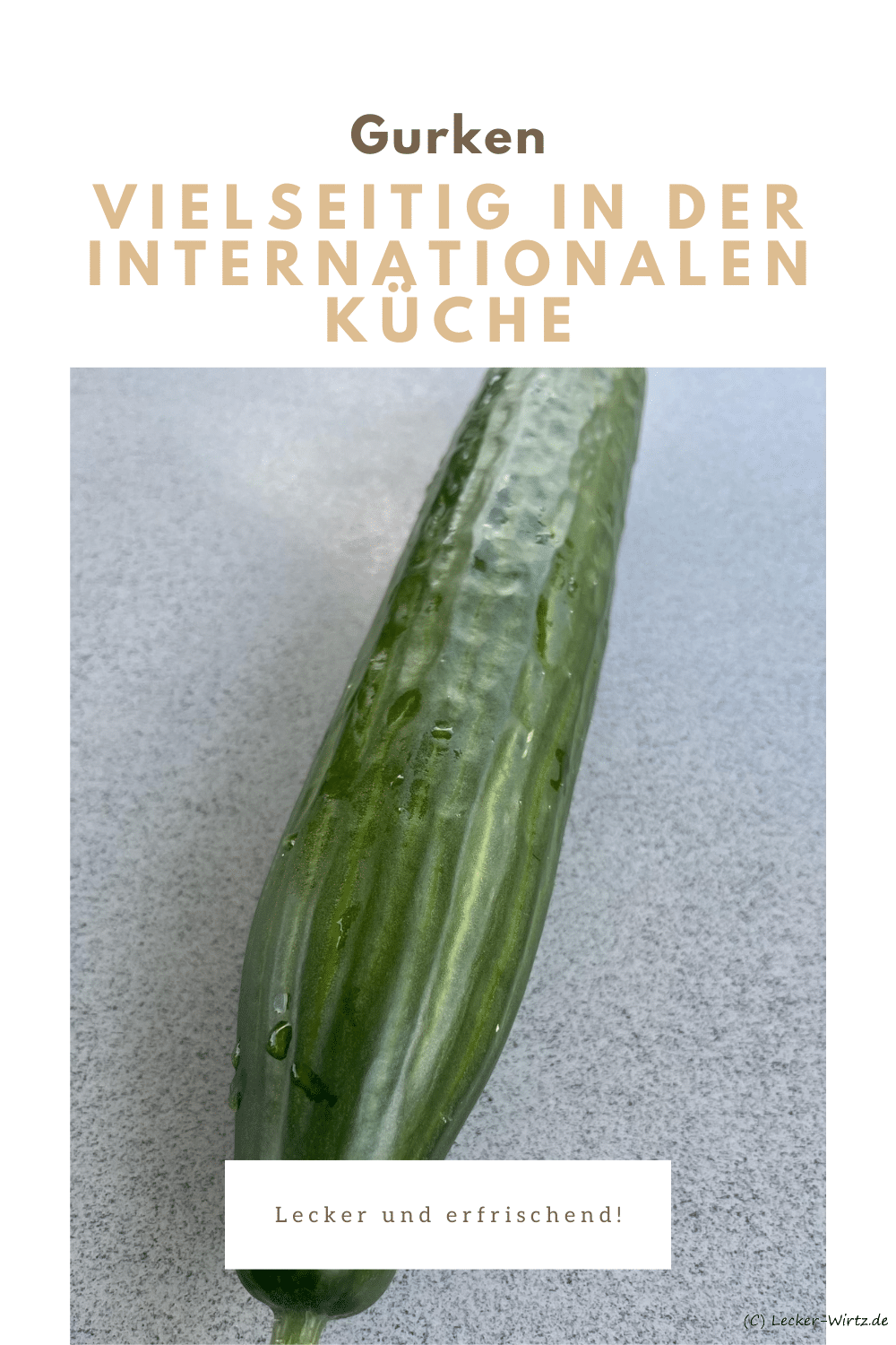 Gurken - vielseitig in der internationalen Küche
