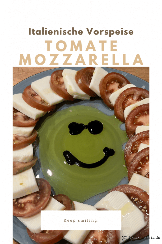 Tomate Mozzarella mit Olivenöl und Balsamico