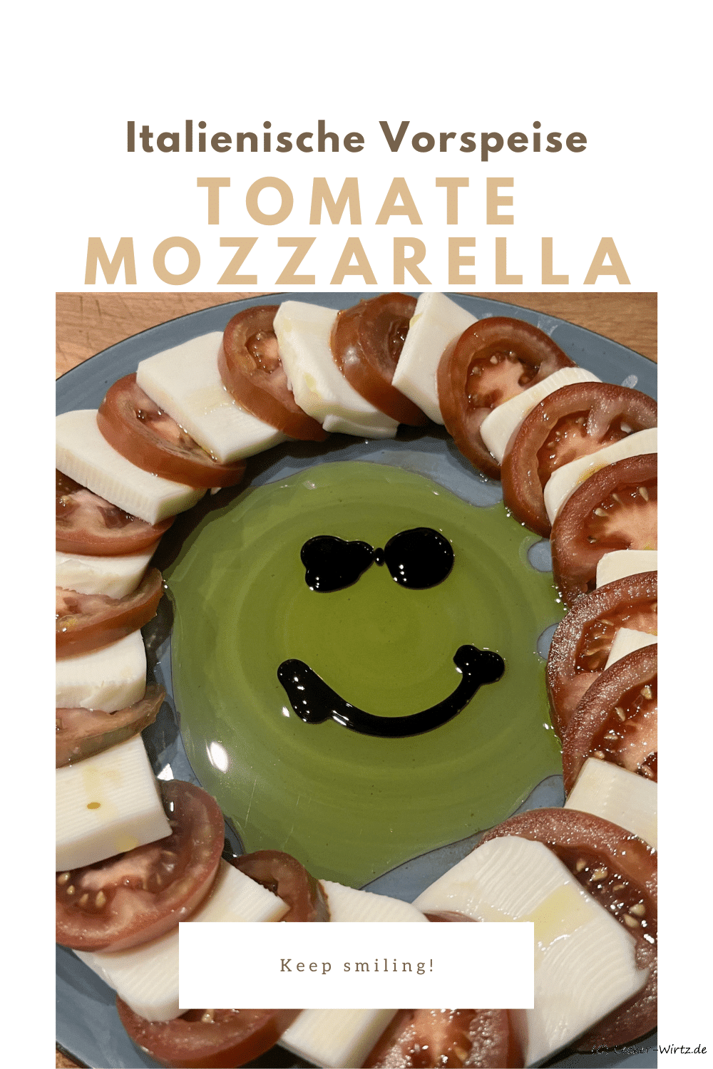 Tomate Mozzarella mit Olivenöl und Balsamico