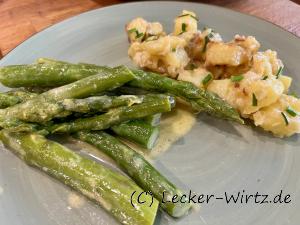 Grüner Spargel in Orangensauce