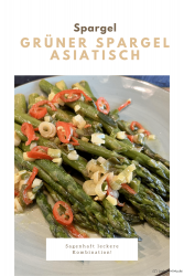 Grüner Spargel asiatisch