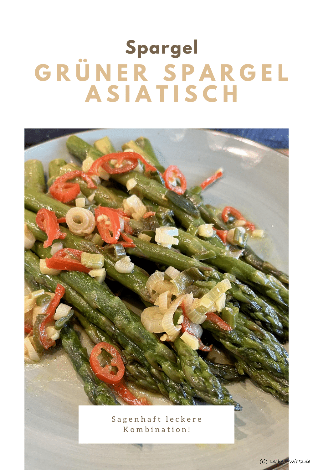 Grüner Spargel asiatisch