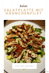Salatplatte mit Hähnchenfilet