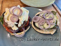 Normandie Burger mit Camembert 
