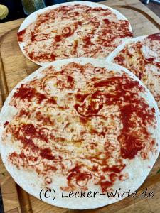 Wrap für den Döner vorbereiten