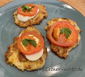 Rösti italienisch mit Tomate und Mozzarella
