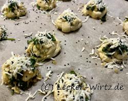 Spinat-Käse-Laugen-Fingerfood