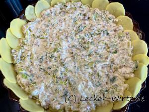 Gratinierter Kartoffel-Lauch-Auflauf