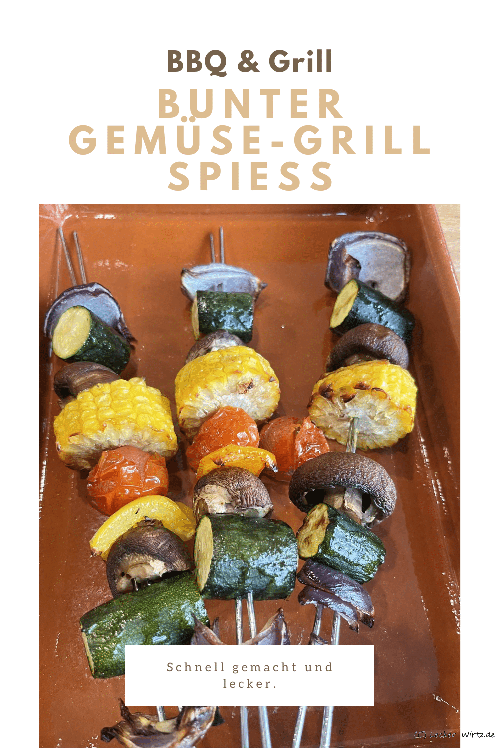 Bunter Gemüse-Grill Spieß