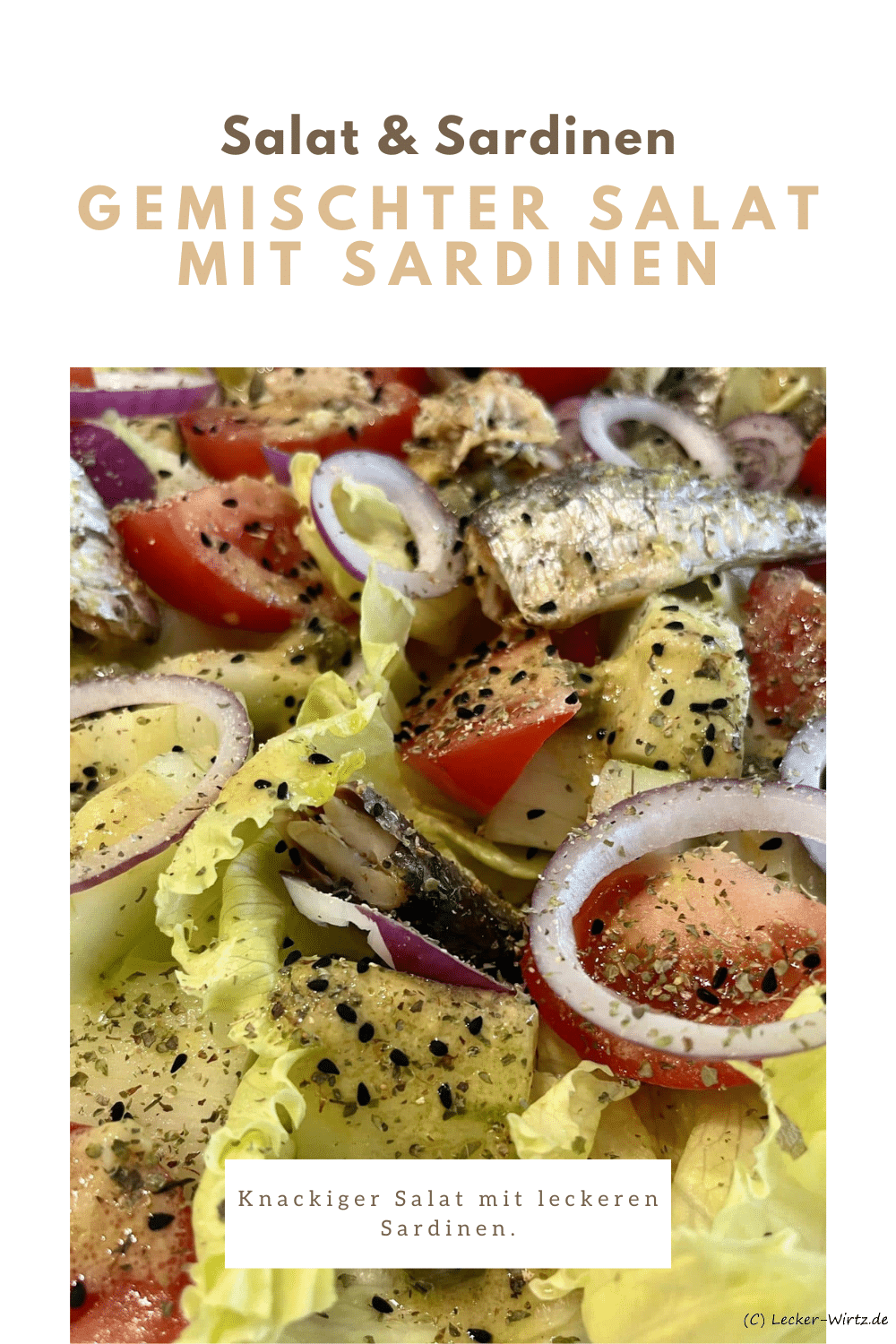 Gemischter Salat mit Sardinen