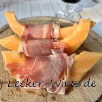 Charentais-Melone mit Bayonne Schinken (Melone-Schinken)