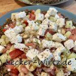 Linsensalat mit Apfel-Zwiebel Dressing