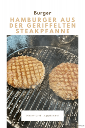 Hamburger aus der geriffelten Steakpfanne
