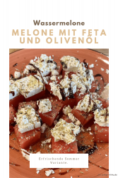Melon with feta and olive oil