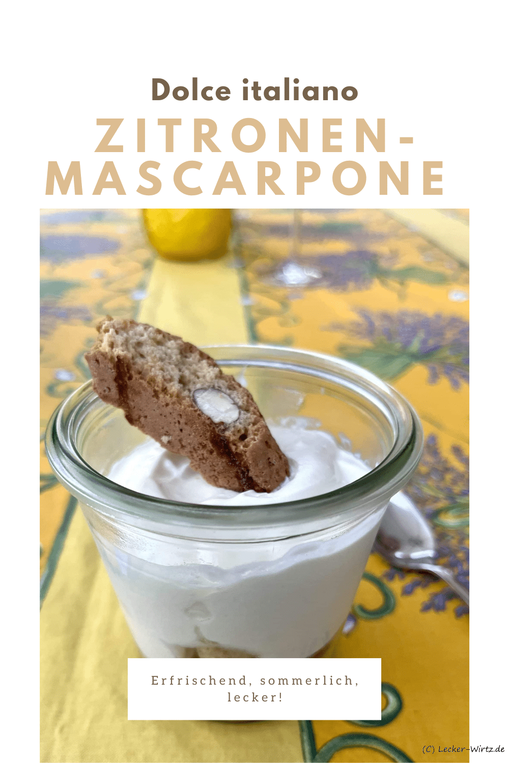 Zitronen-Mascarpone auf Cantuccini