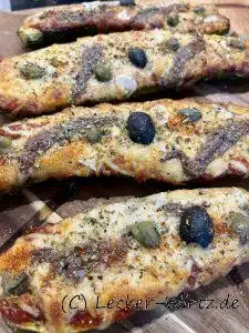 Zucchine ripiene al forno - Gebackene Zucchini im Pizza-Style