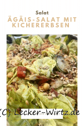 Ägäis-Salat mit Kichererbsen und gerösteten Sonnenblumenkernen