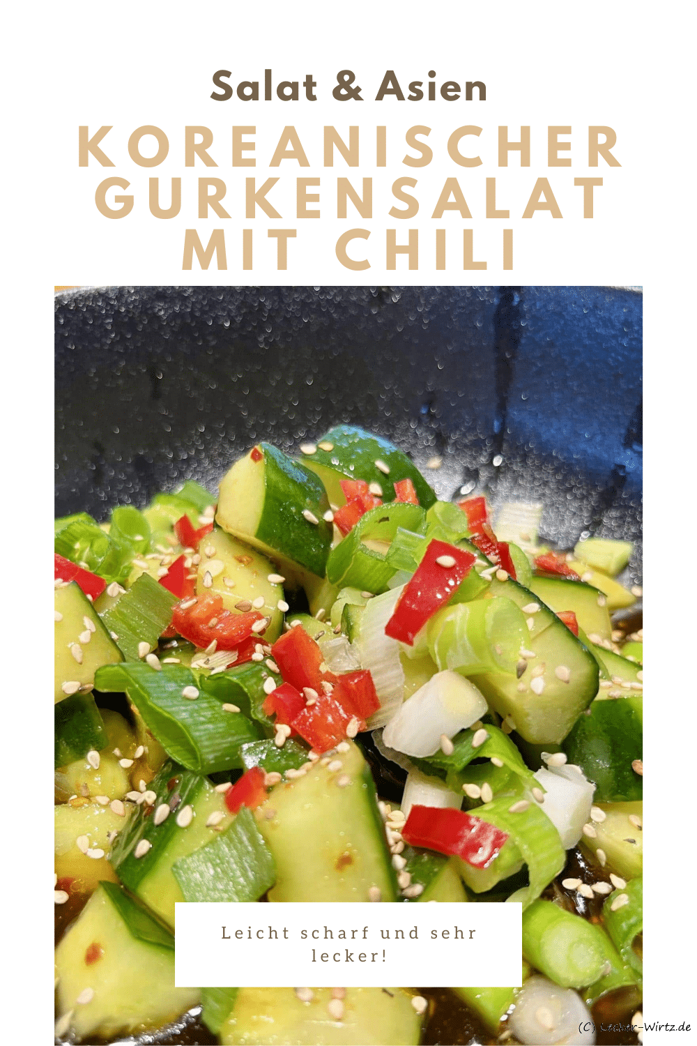 Koreanischer Gurkensalat mit Chili