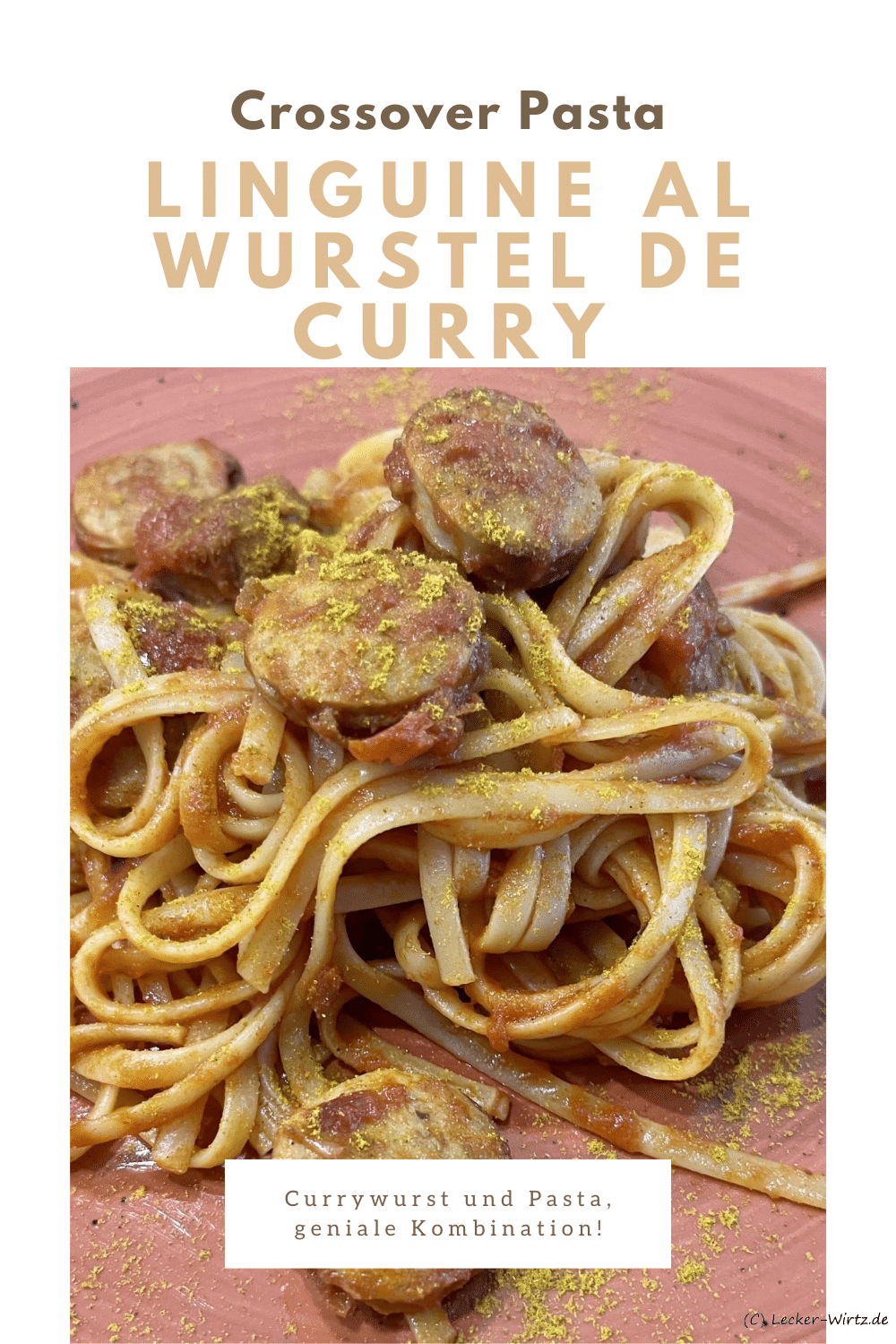 Linguine al wurstel de curry