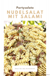 Pasta salad with salami,