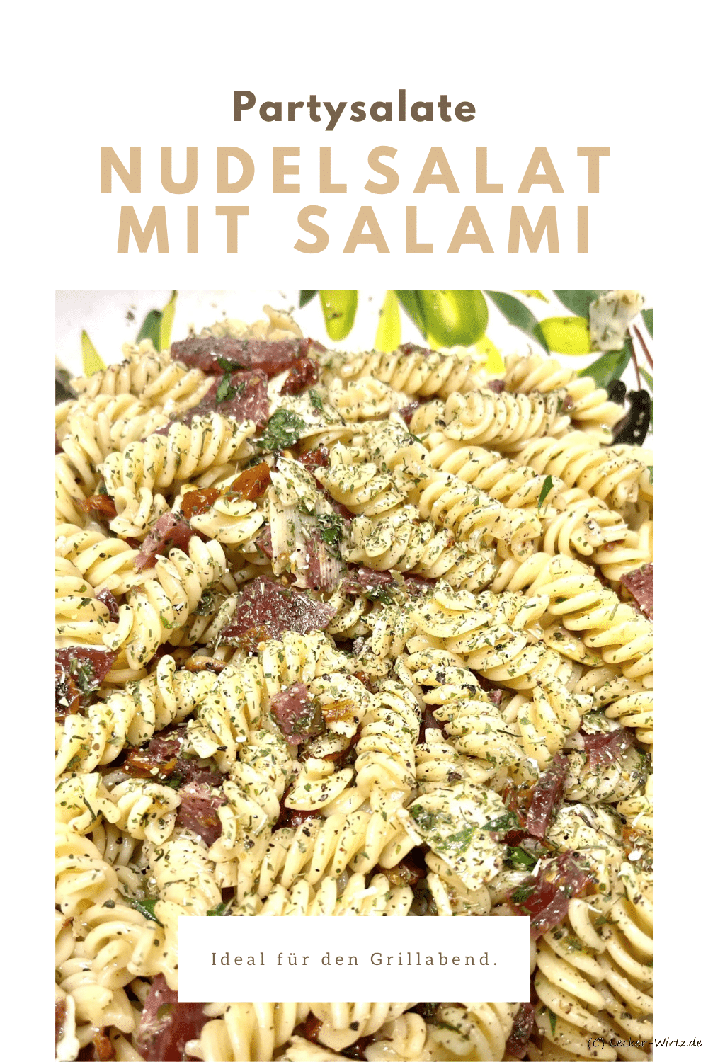 Nudelsalat mit Salami