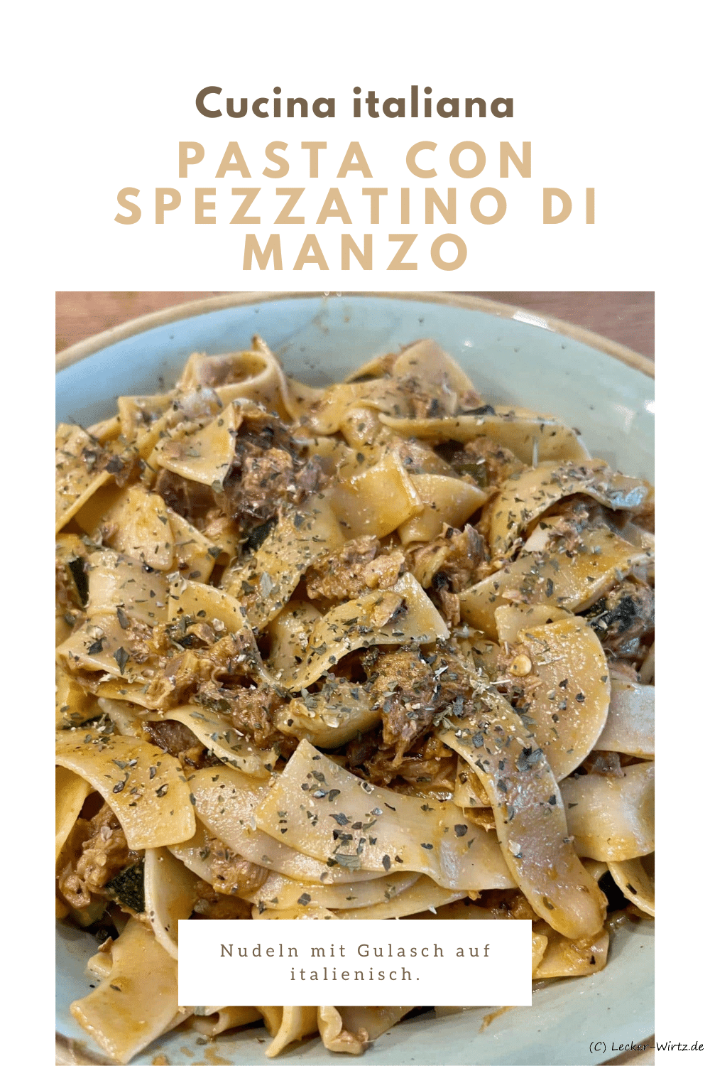 Pasta con spezzatino di manzo