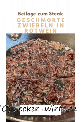 Geschmorte Zwiebeln in Rotwein