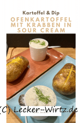 Ofenkartoffel mit Krabben in Sour Cream